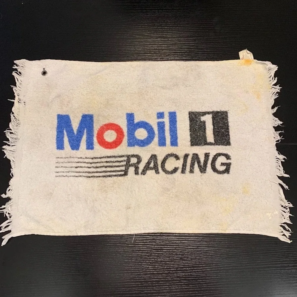 Vintage Cannon Mobil 1 Racing Fringe Towel Golf Bag Hand Towel